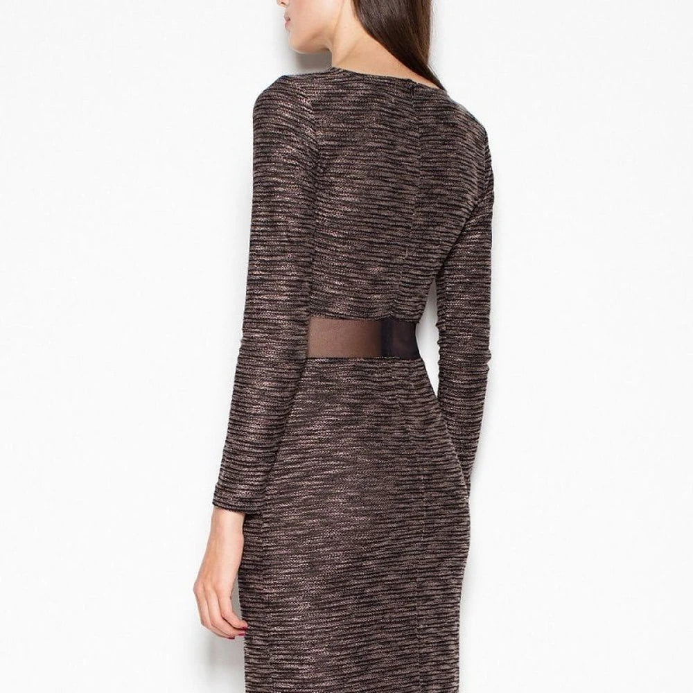 Knitted Daydress with Transparent Waist Belt