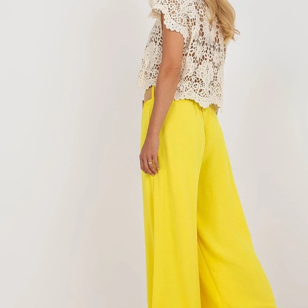 Women's Wide Leg High Rise Trousers