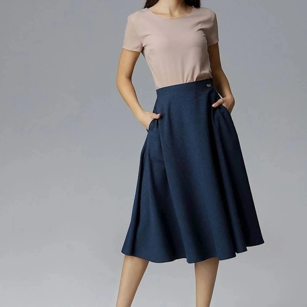 Belted Flared Skirt