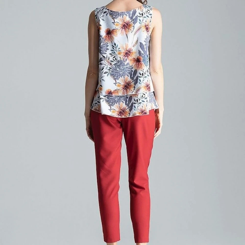 Sleeveless Flared Layer Top