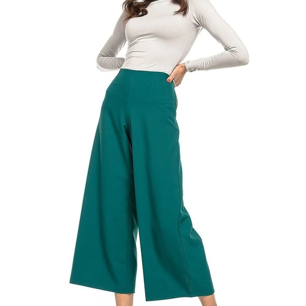 High Waisted Wide Leg Trousers