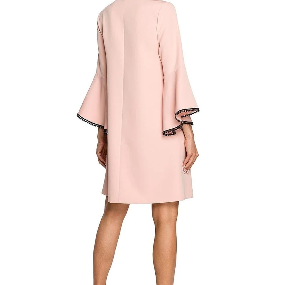A-Line Dress with Ruffled Sleeves