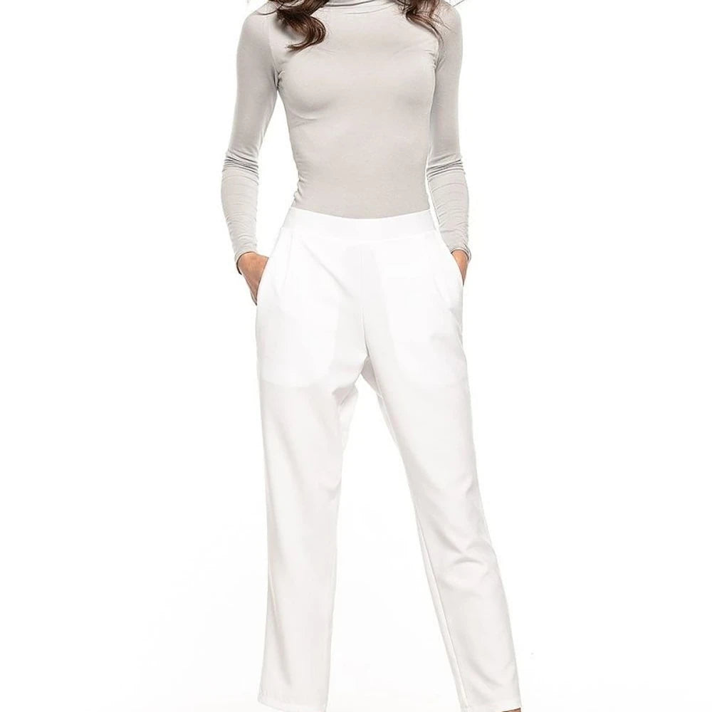 Women's Cigarette Trousers with Elastic Waist