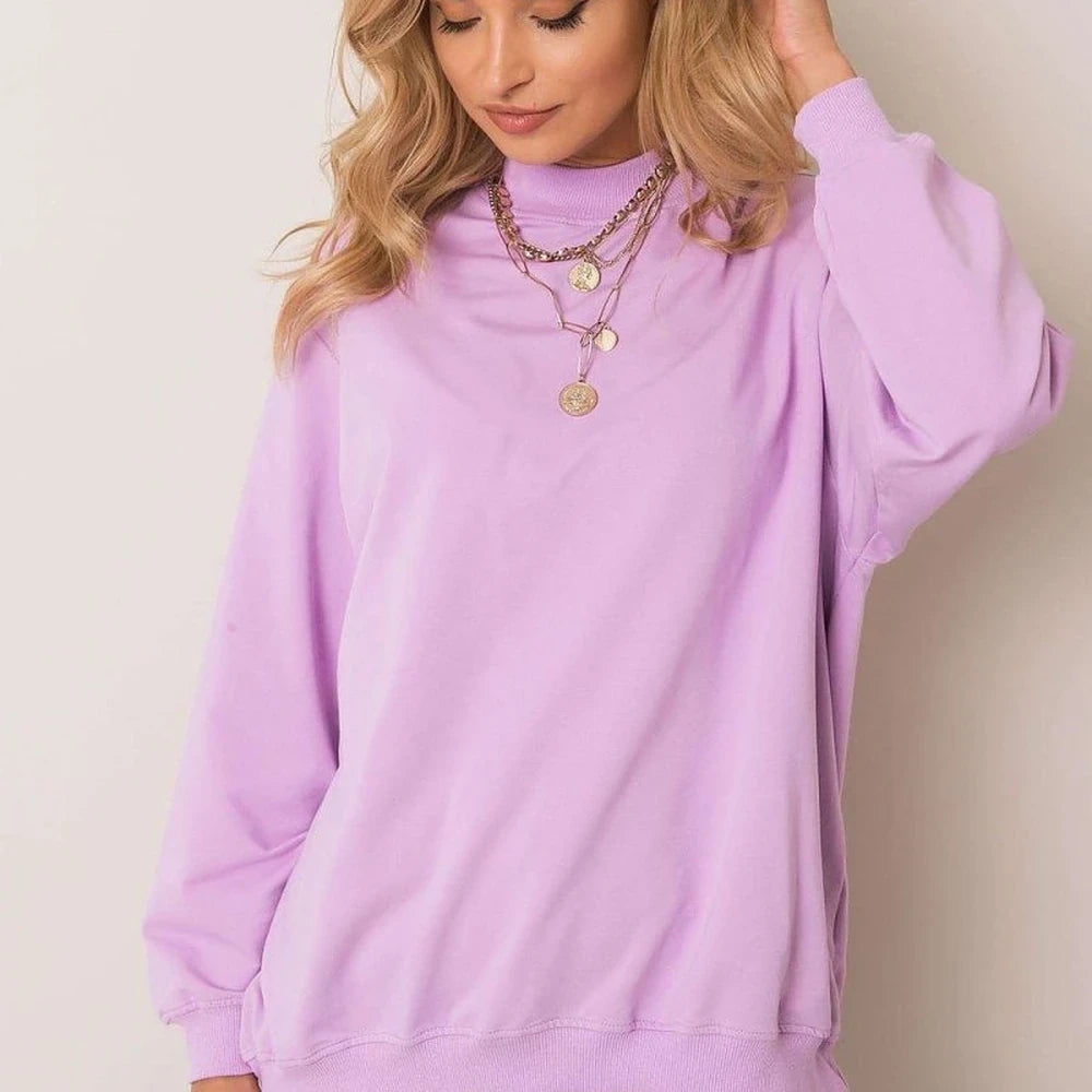 Women's Long Sleeve Stand Collar Sweatshirt