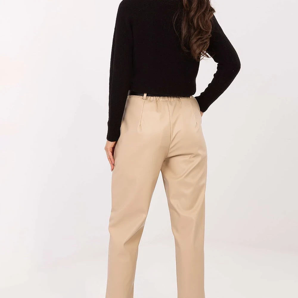 Women's Faux Leather Tapered Pants