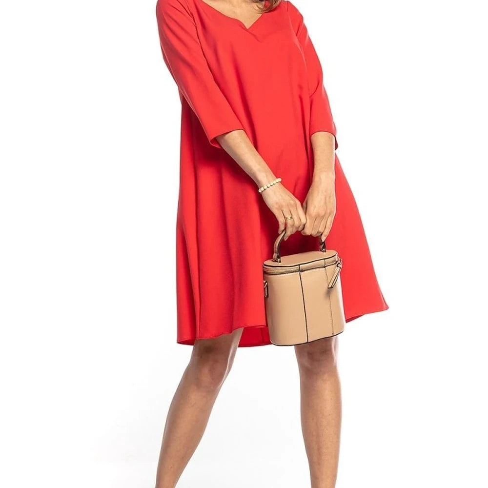 Women's Trapeze Dress with Belt