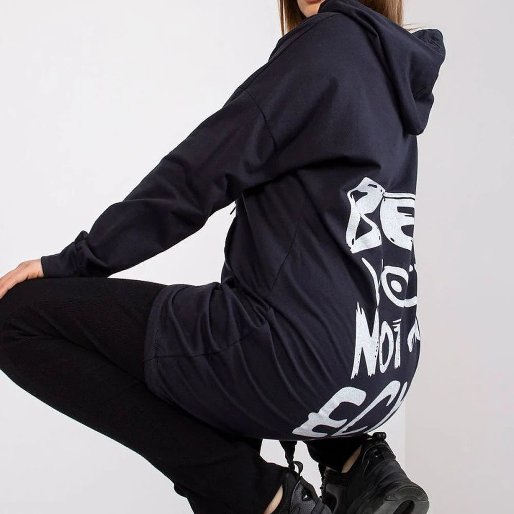 Extended Cut Hooded Sweatshirt with Kangaroo Pocket
