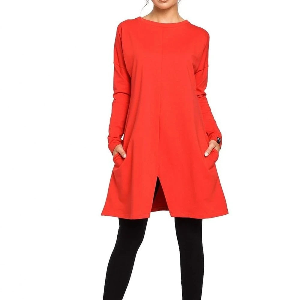 Cozy Cotton Blend Tunic with Long Sleeves