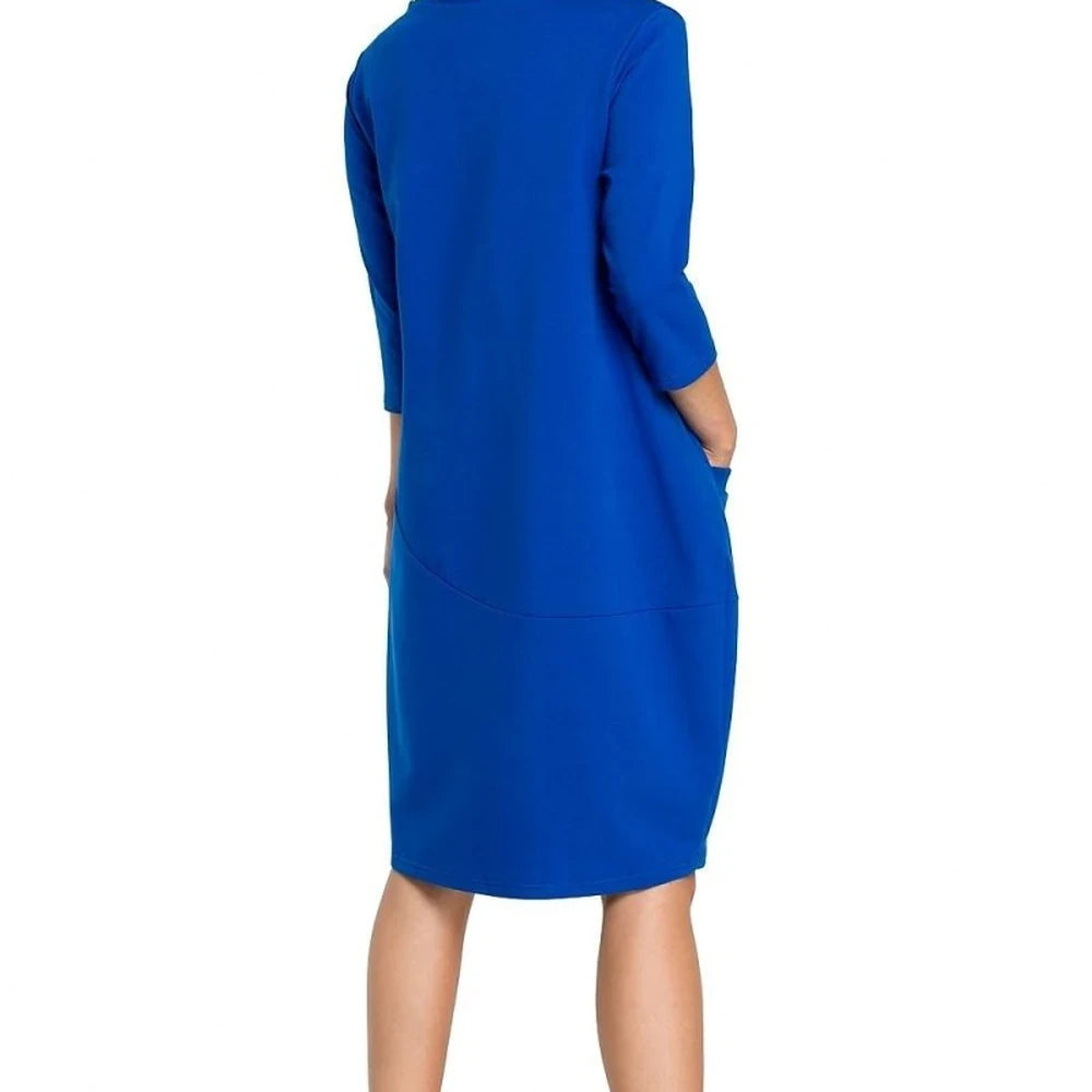 Comfortable Knit Day Dress with Pockets
