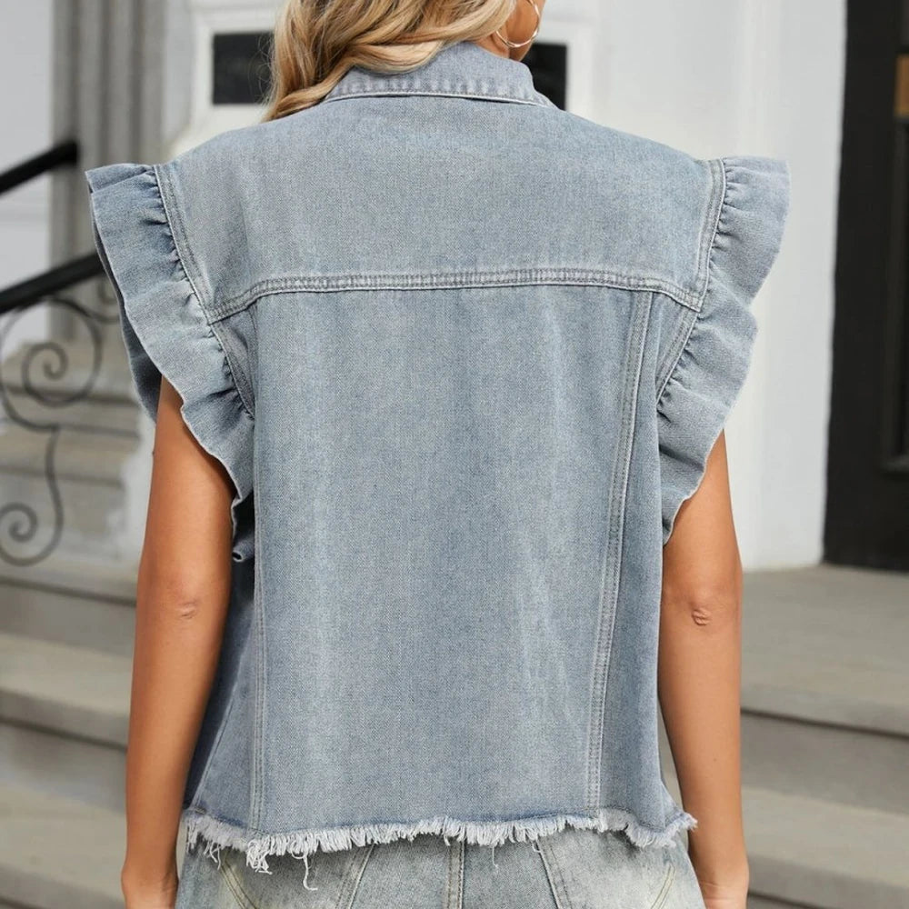 Raw Hem Denim Jacket