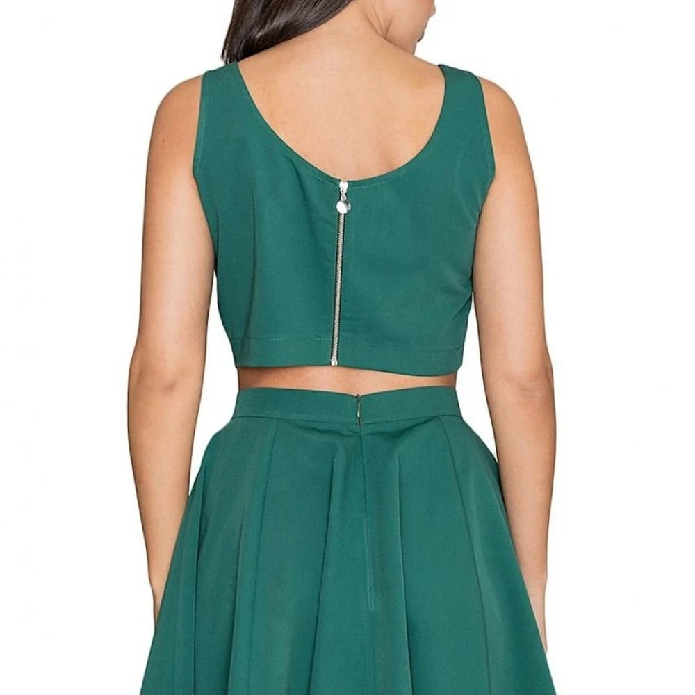 Women's Trendy Skirt Set with Zipper
