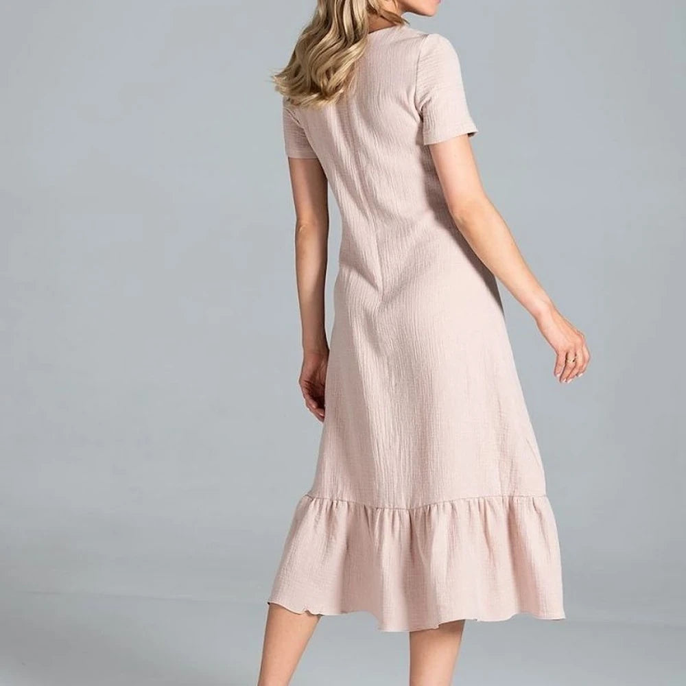 Midi Dress with Sweetheart Neckline