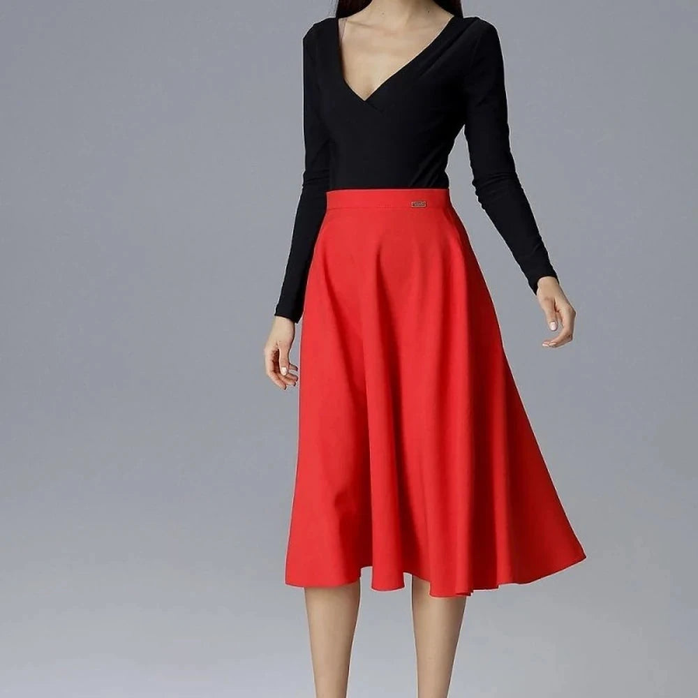Belted Flared Skirt