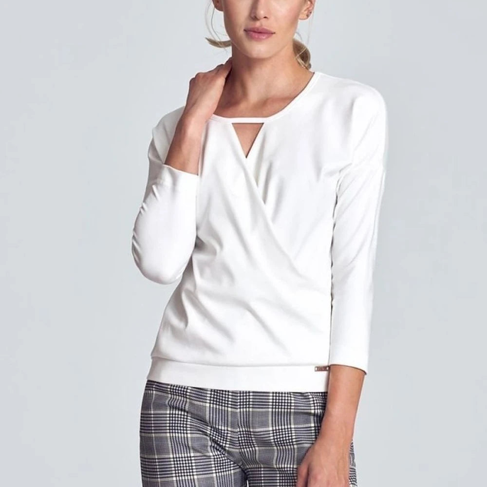 Chic Envelope Neckline Blouse