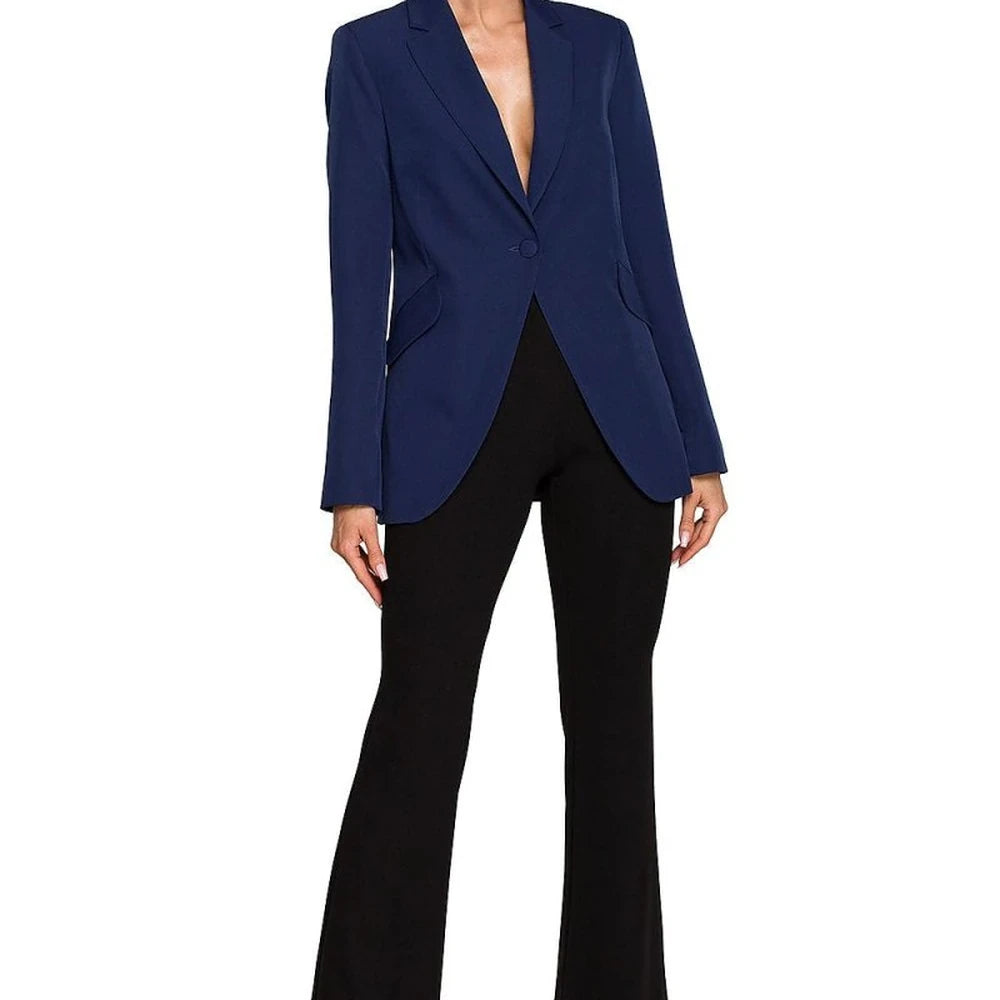 Waisted Cut Blazer with Patch Pockets