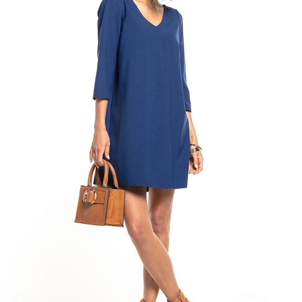 Day Dress with Short Sleeves and Belt