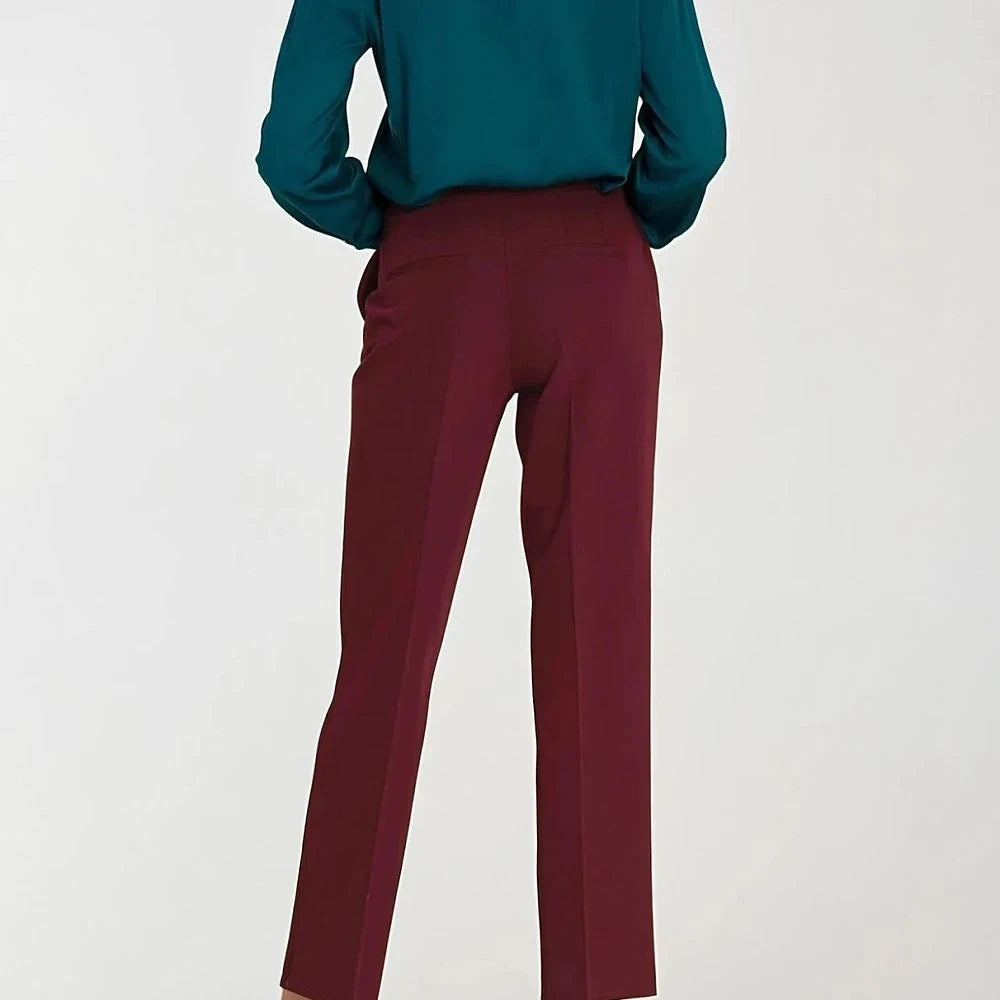 Viscose V-Neck Blouse with Pleat Detail