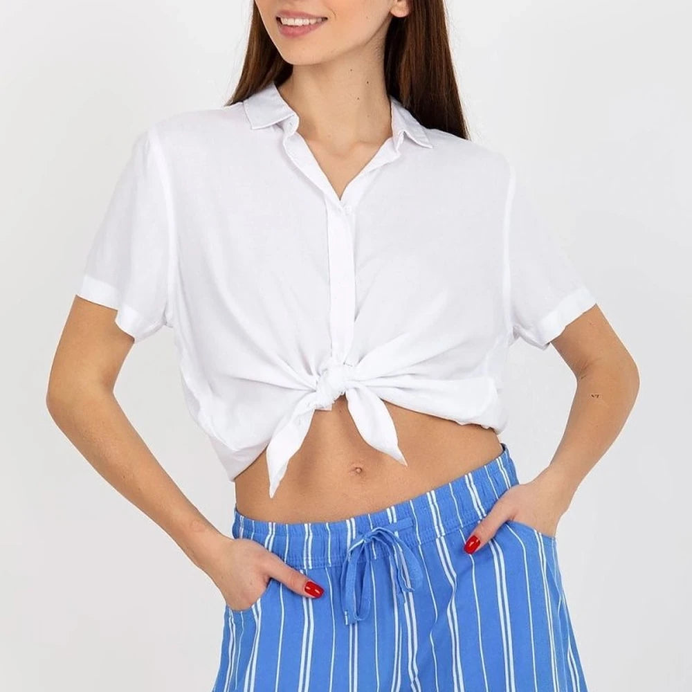 Women's Elastic Waist Shorts with Tie