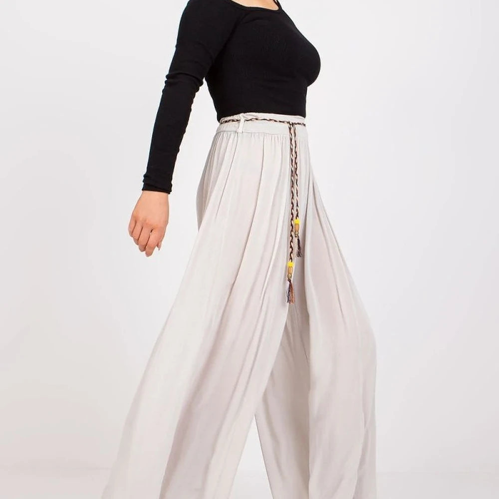 High-Waisted Wide-Leg Trousers