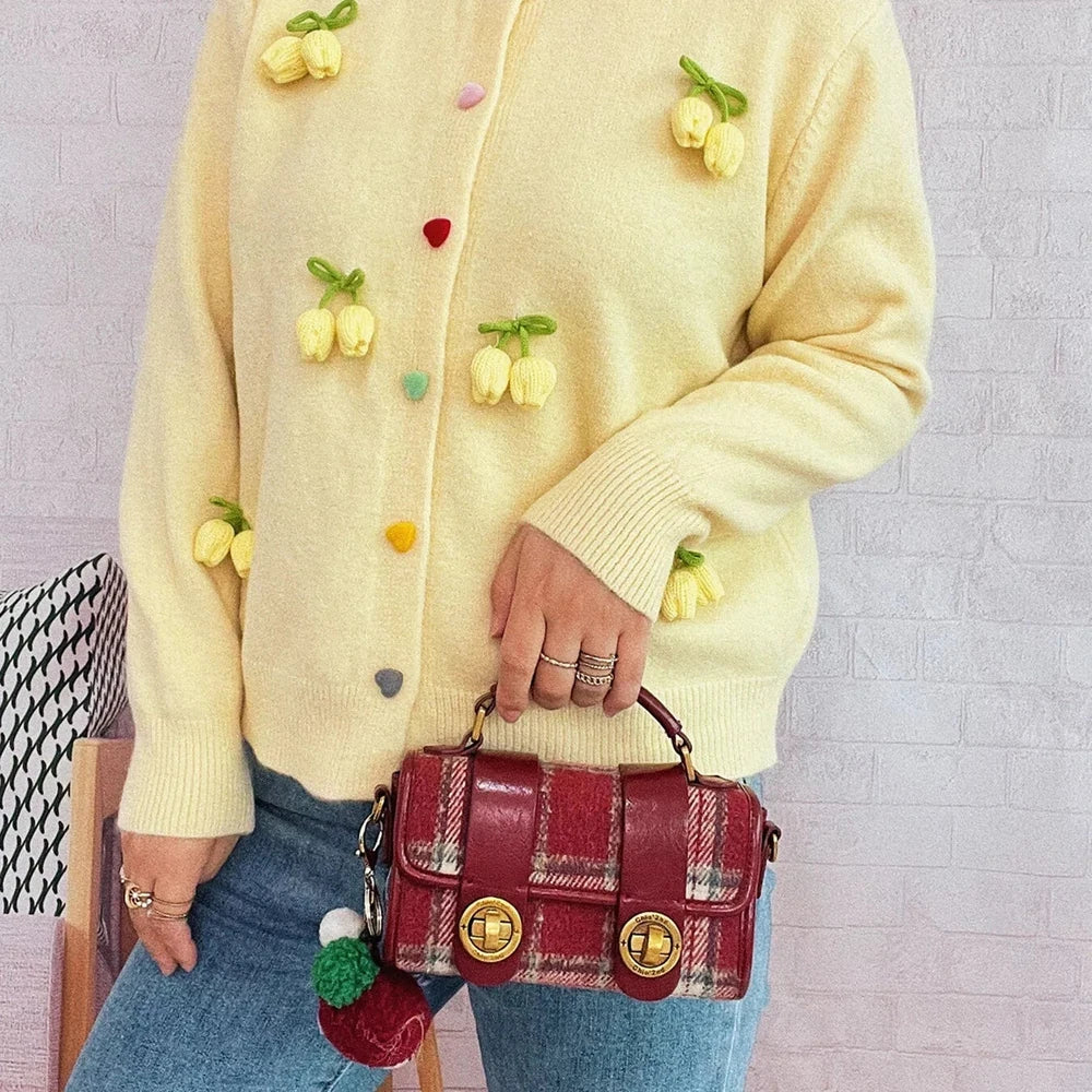 Flower Button Up Long Sleeve Cardigan