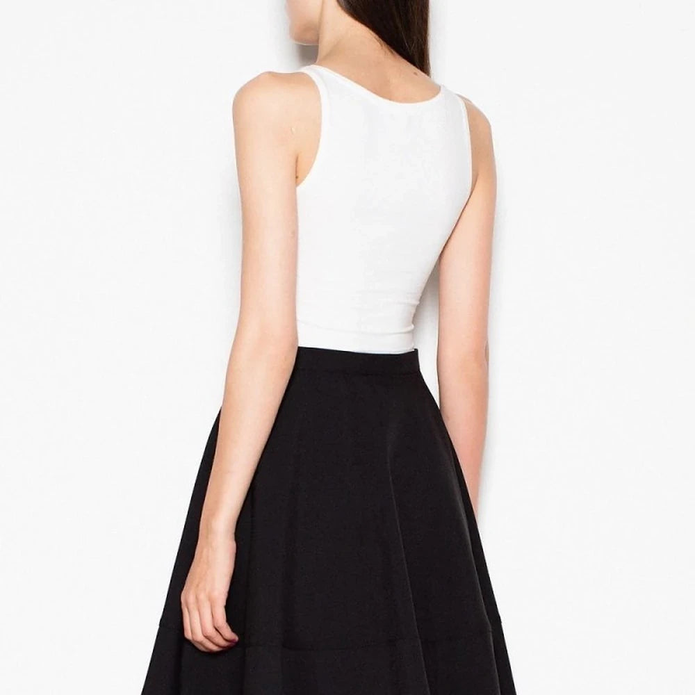 Pleated Skirt with Wide Belt