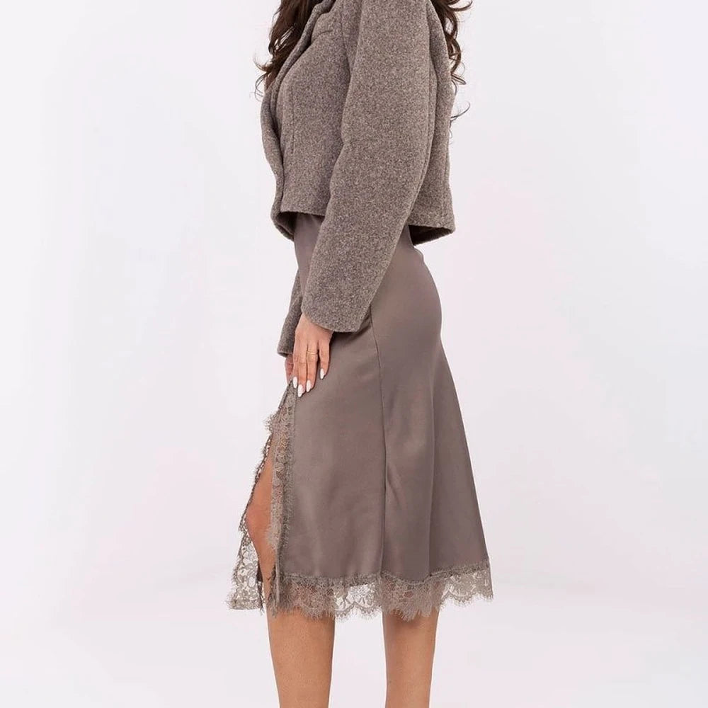 Short Brown Double-Breasted Coat