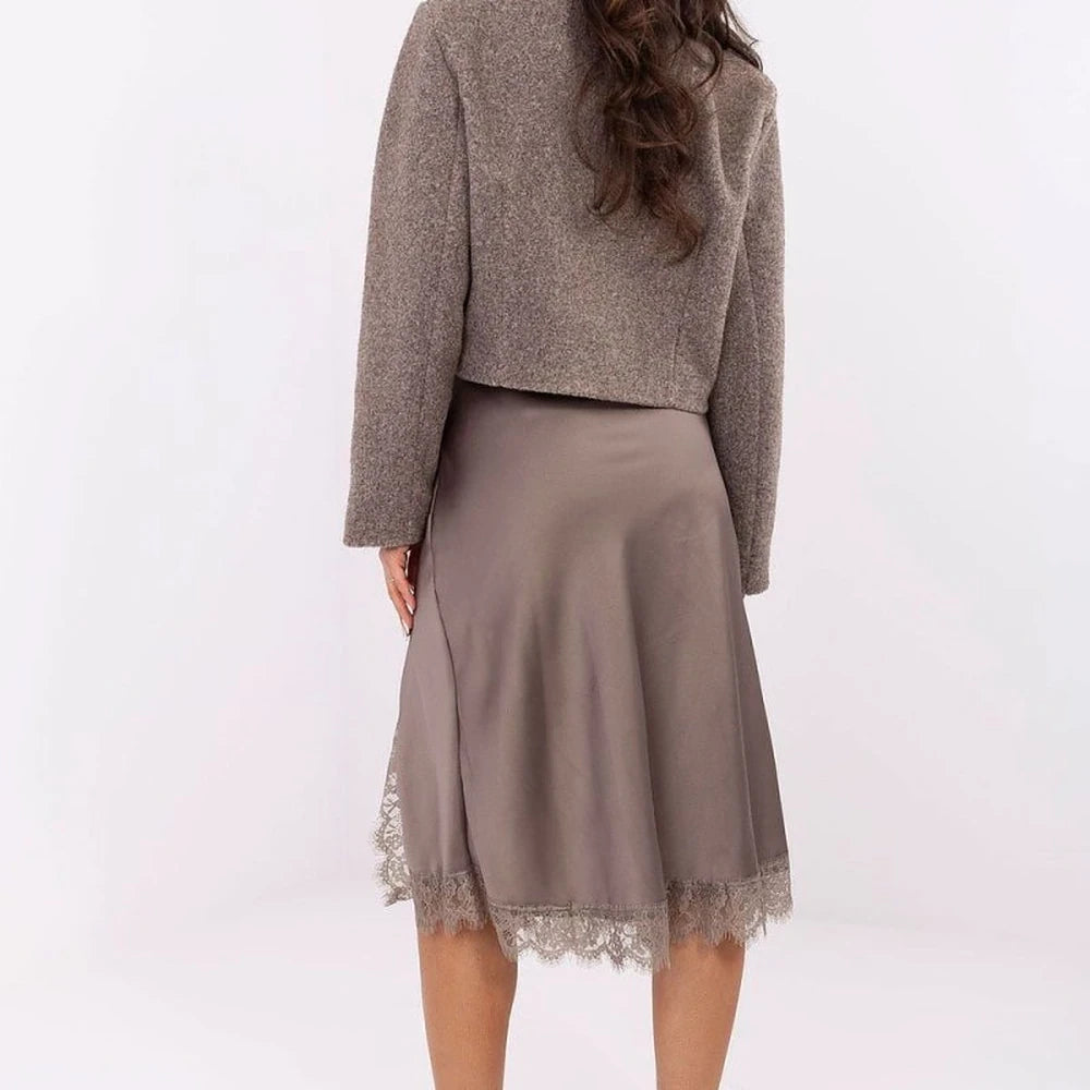 Short Brown Double-Breasted Coat