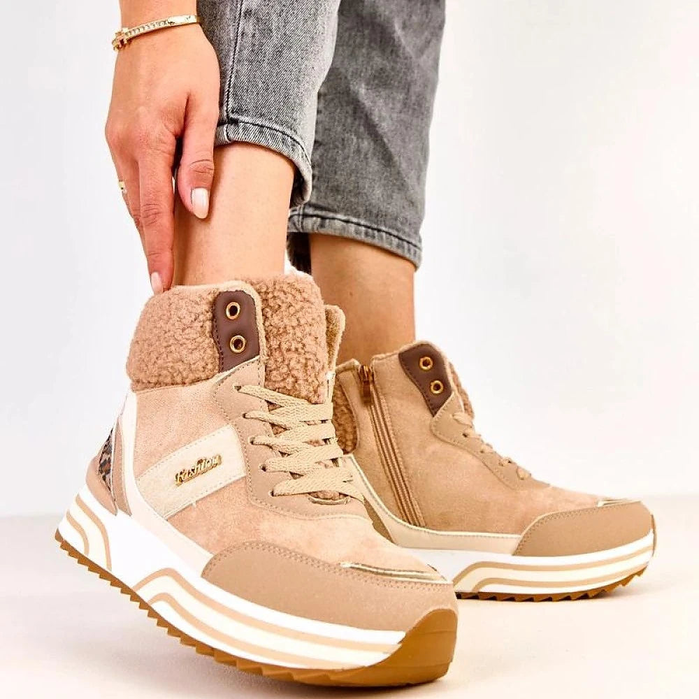 Women's Suede-Like Sport Shoes with Fur Lining