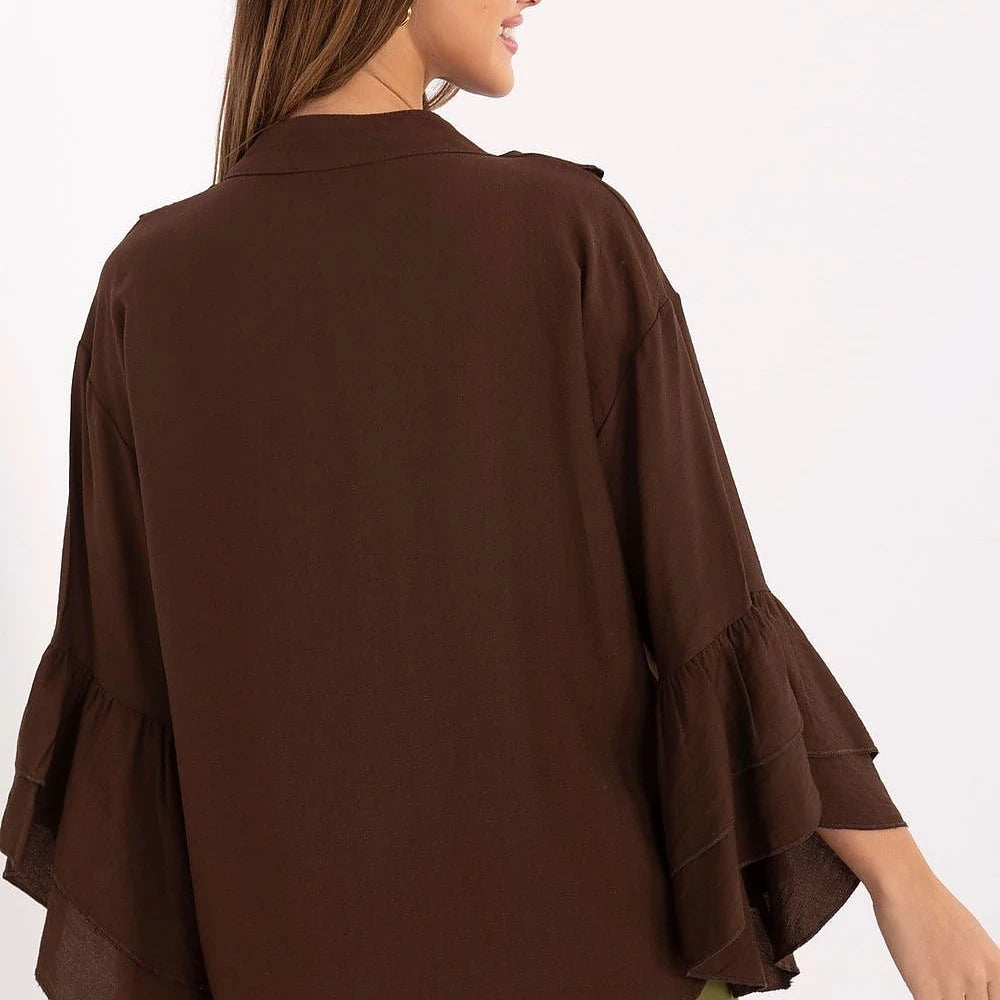 Viscose Round Neck Long Sleeve Shirt
