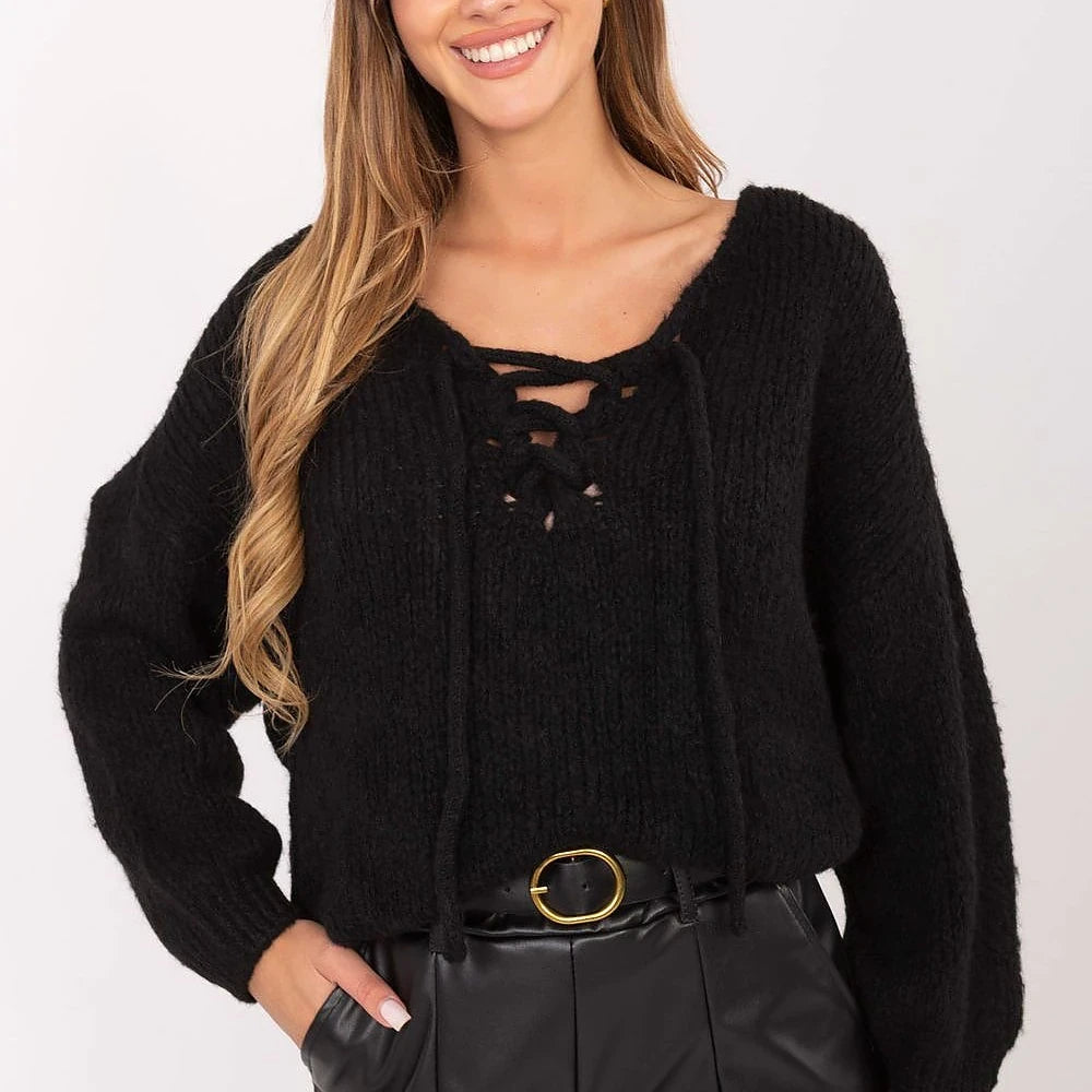 Acrylic Jumper with Front Lacing