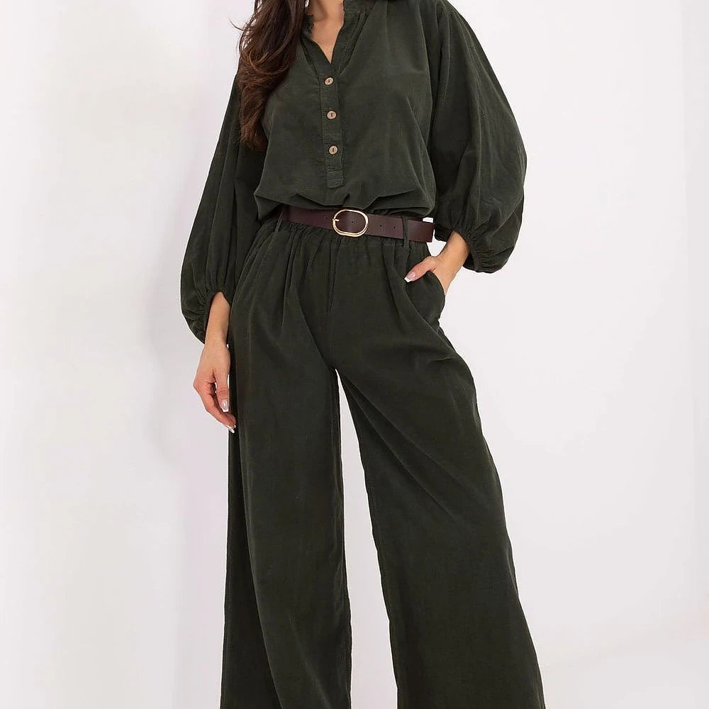 Italy Moda Long Sleeve Puffy Sleeve Blouse