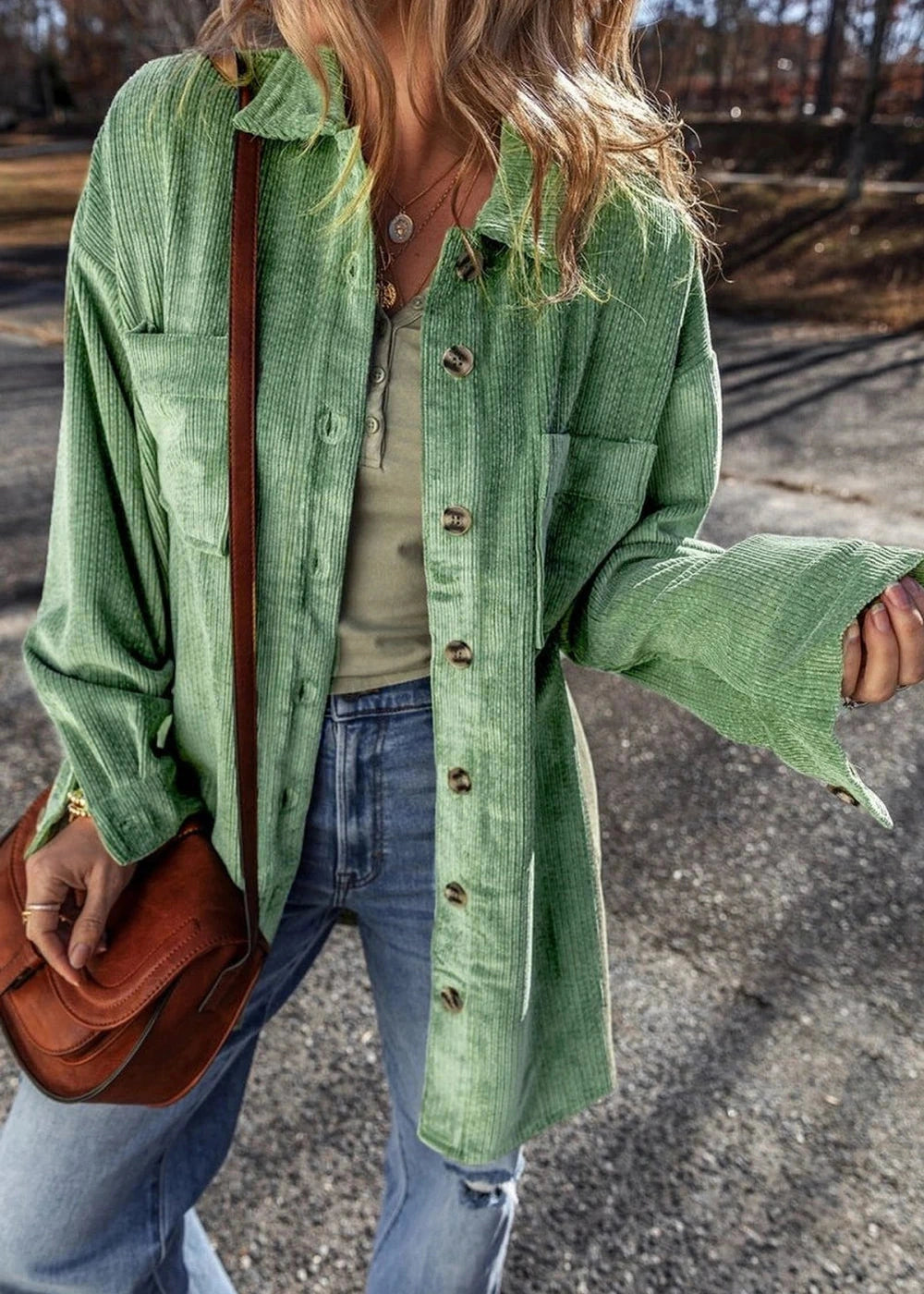 Polyester blend long sleeve jacket