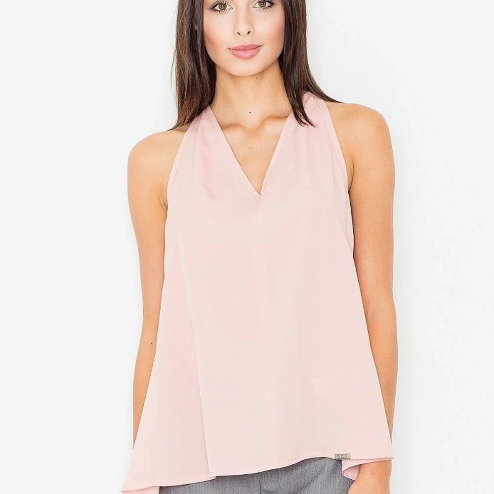 Elegant Women's Blouse with Overlap Detail
