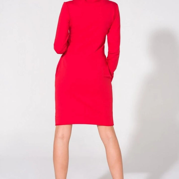 Knit Dress with Pockets and Raw Hem