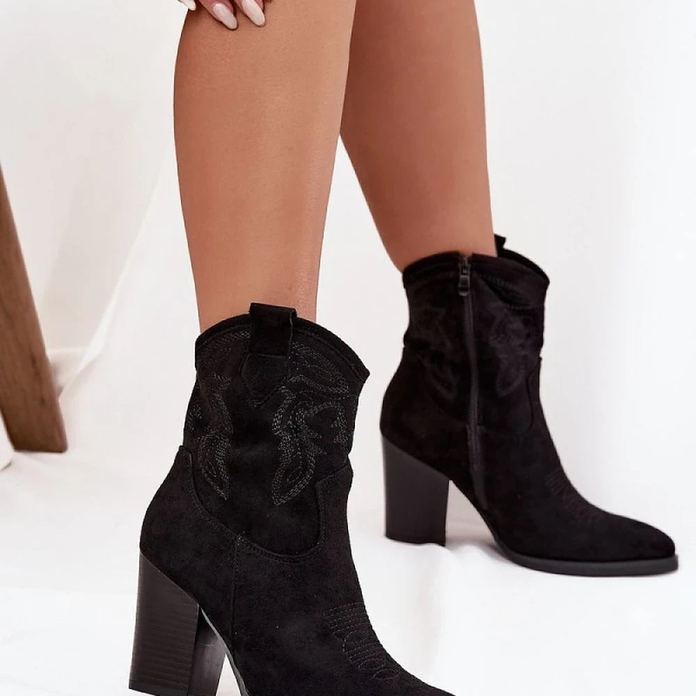 Women's Cowboy Style Ankle Boots