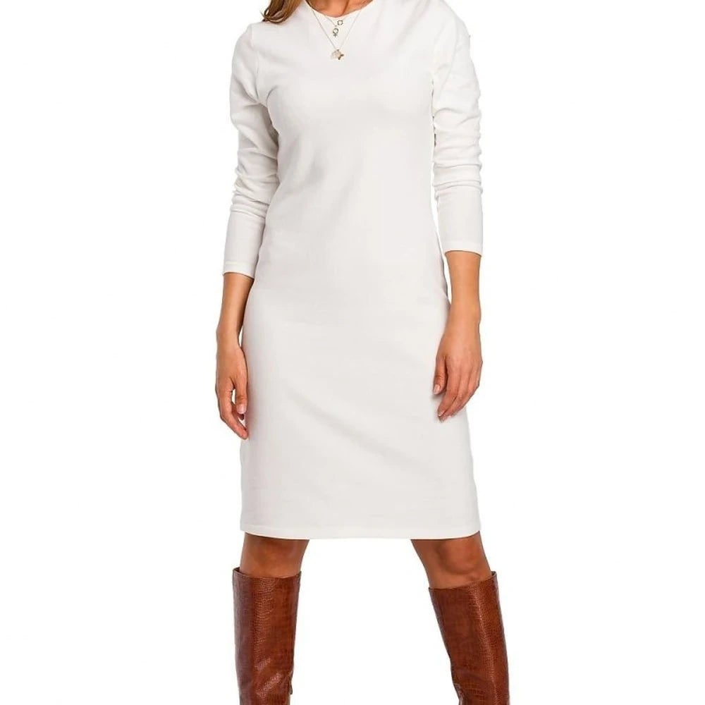 Cotton Knit Midi Dress