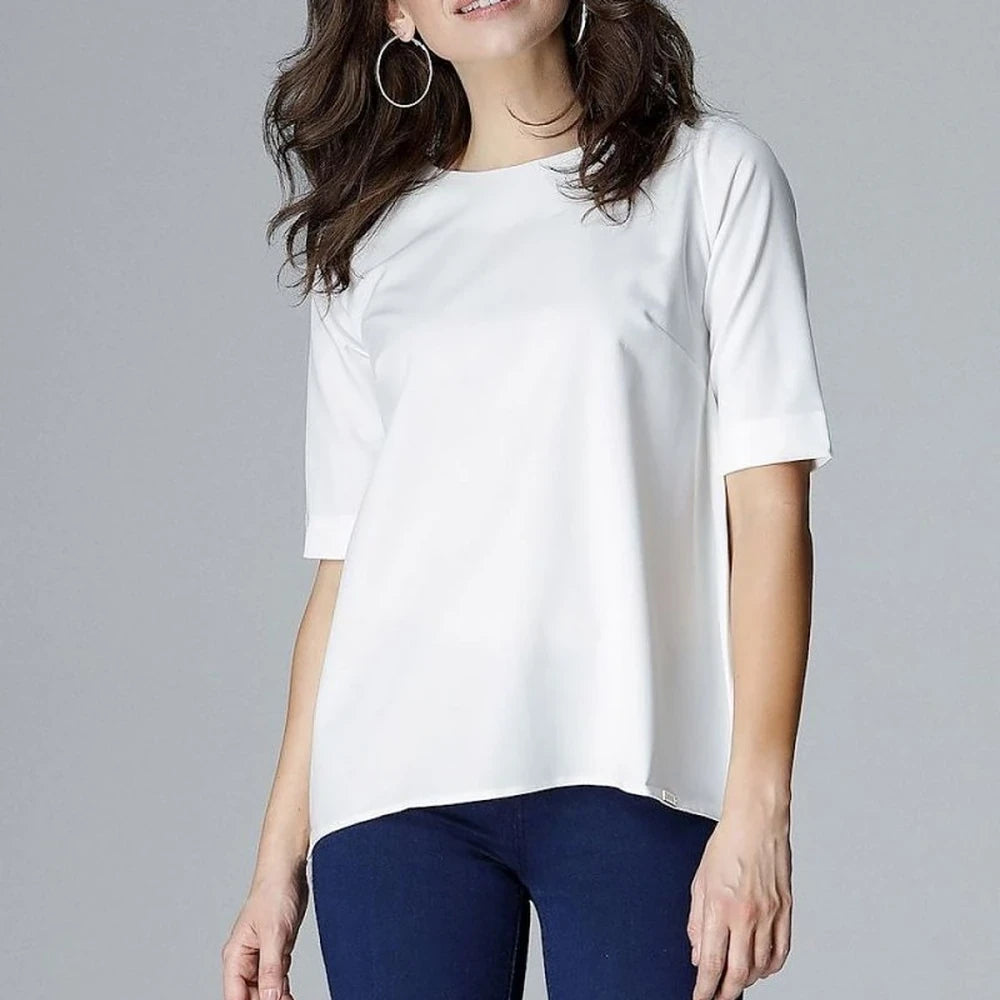 Loose Fit Blouse with Breathable Fabric