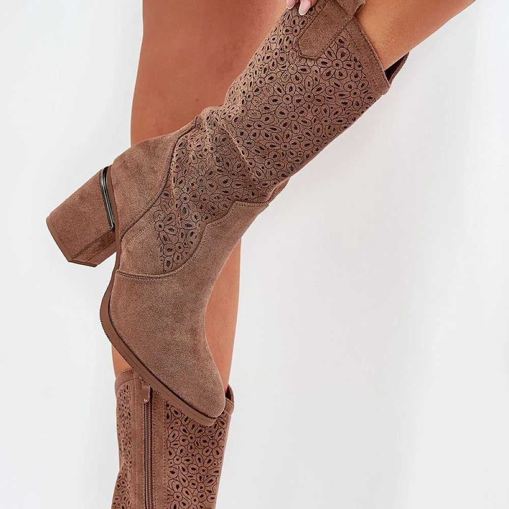 Open-work Boots Step in style