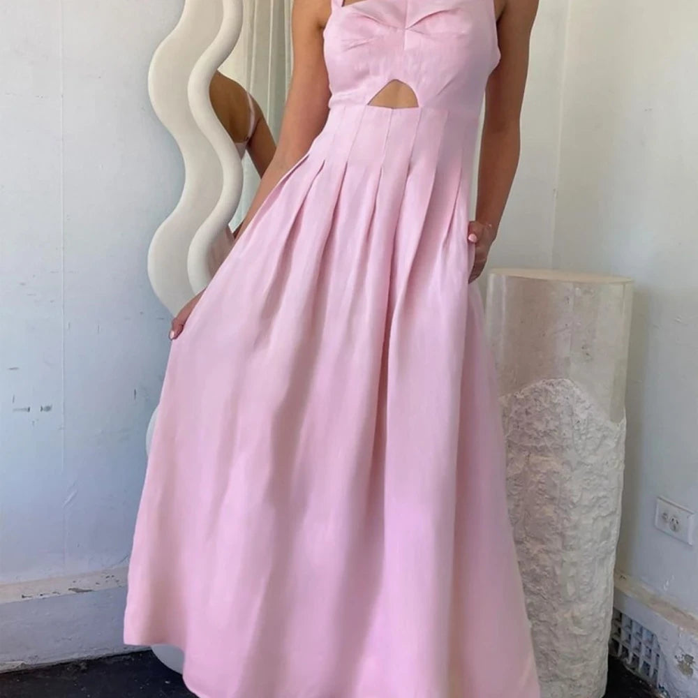 Devine Cutout Square Neck Cami Dress