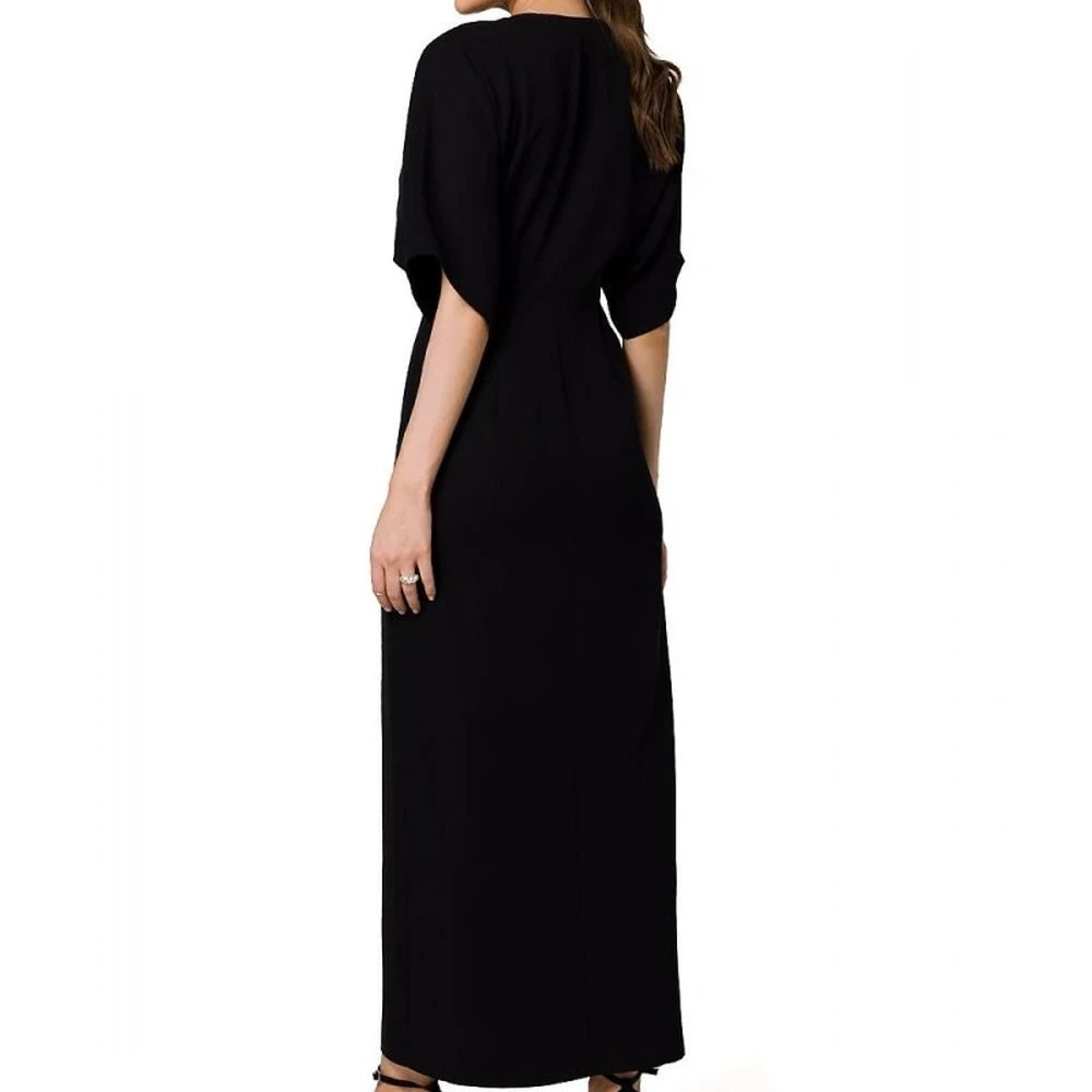 Long Evening Dress with High Leg Slit