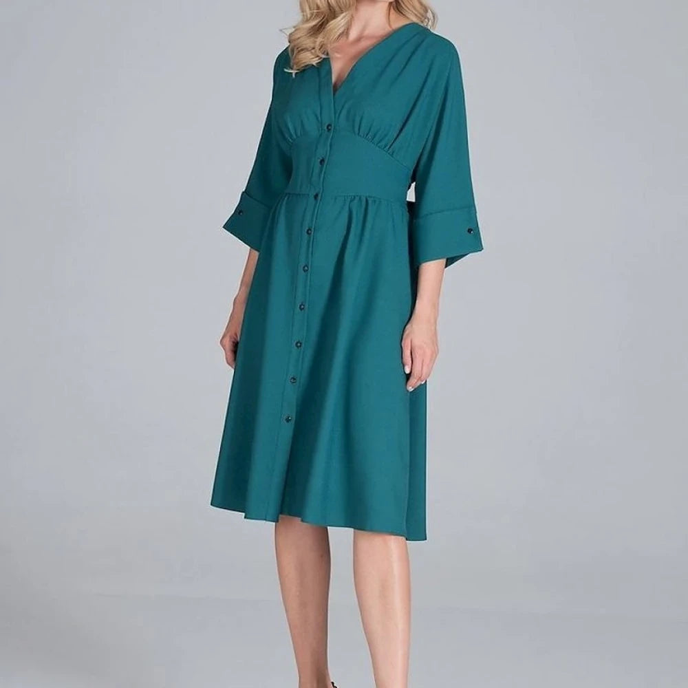 Midi Dress with Kimono Top