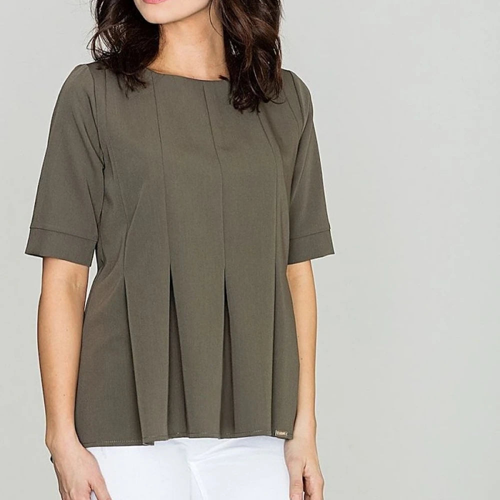 Elegant Blouse with Short Sleeves