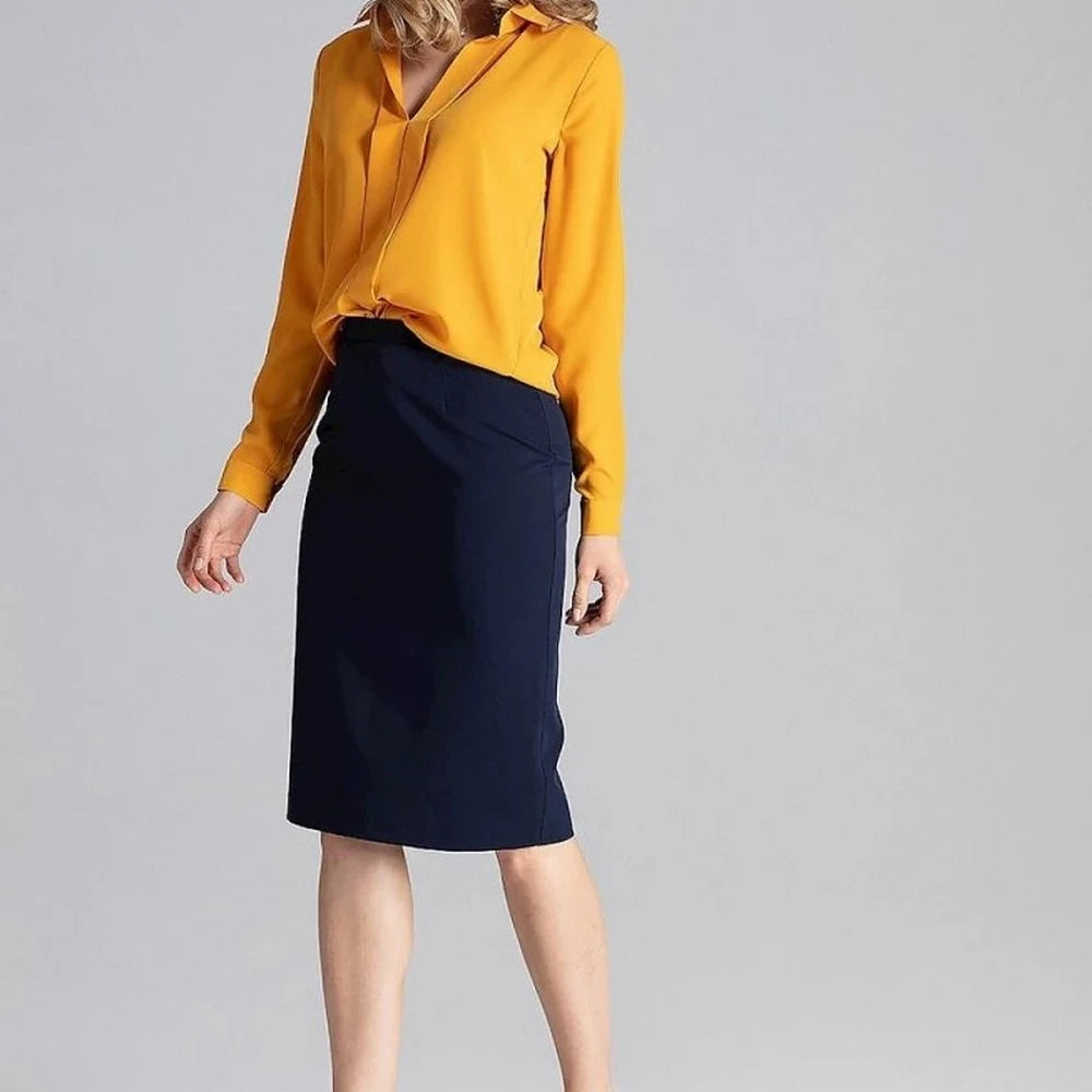 Elegant Long Sleeve Blouse with Collar
