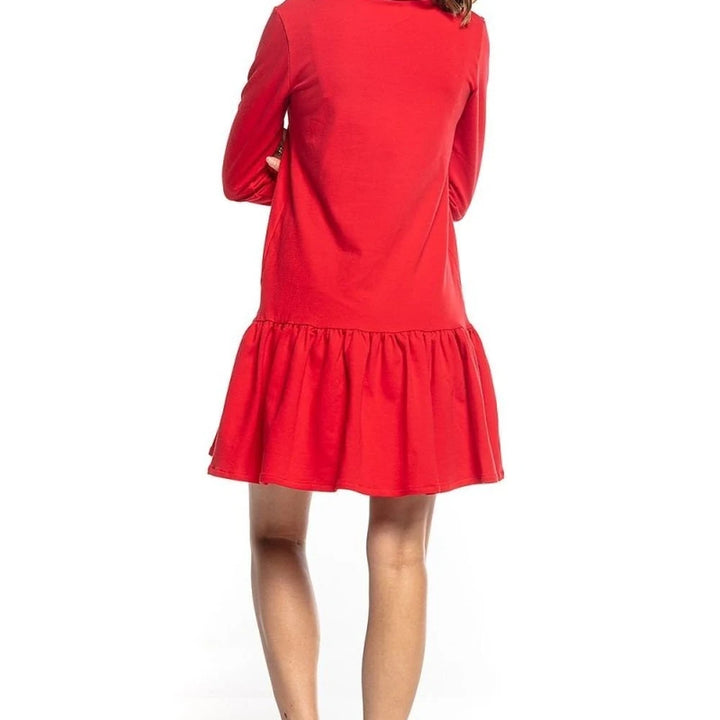 Sporty Midi Dress with Turtleneck | Tracksuit Knit
