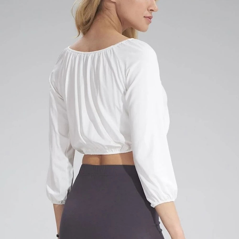 Gathered Short Sleeve Blouse
