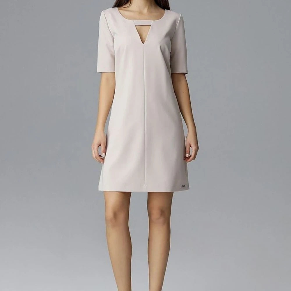 Casual Day Dress with 3/4 Sleeves