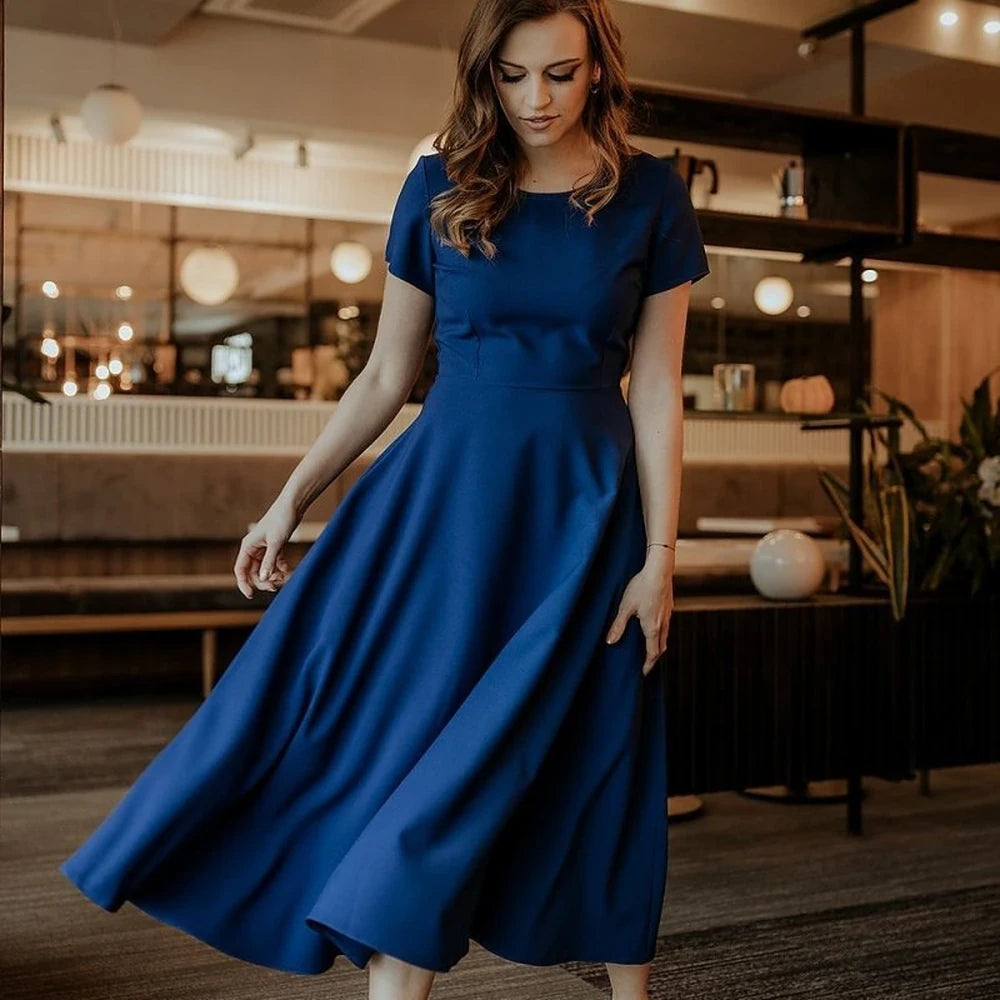 Long Sleeve Day Dress with Zipper