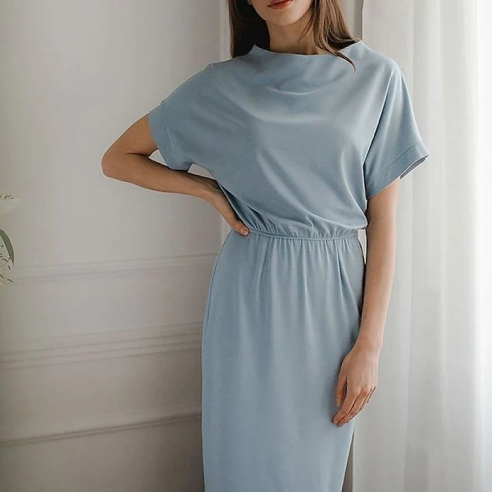Midi Dress with Waistband
