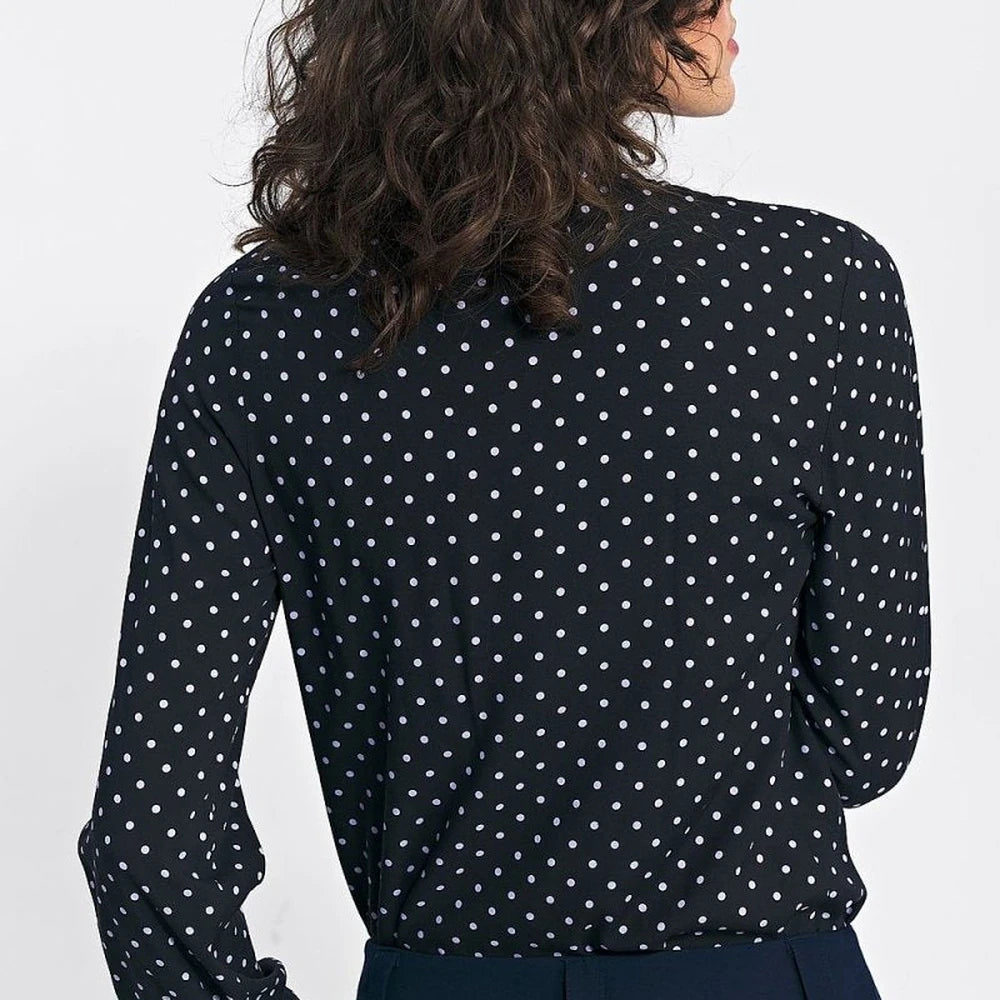 Long Sleeve Viscose Button-Down Shirt