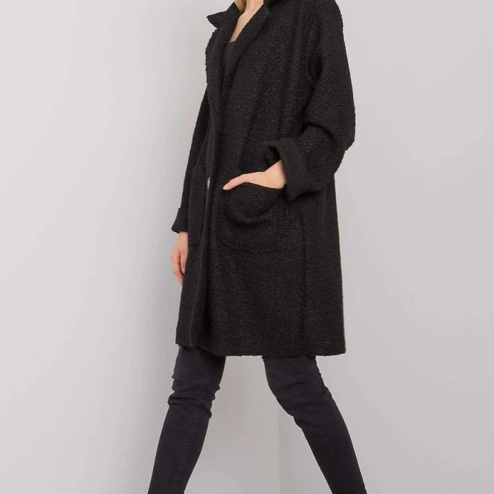 Women's Red Bouclé Coat